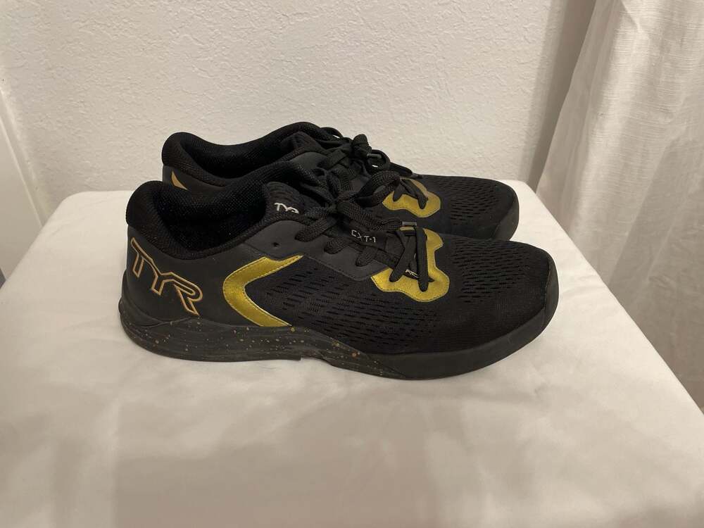 TYR CXT-1 Trainer Black Gold Men's 10.5 / Women's 12